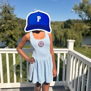 Phillies Inspired Blue Sleeveless Dress